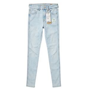 Pull&Bear Light Blue Skinny Jeans Womens US 2 UK 6 Stretch Denim NWT